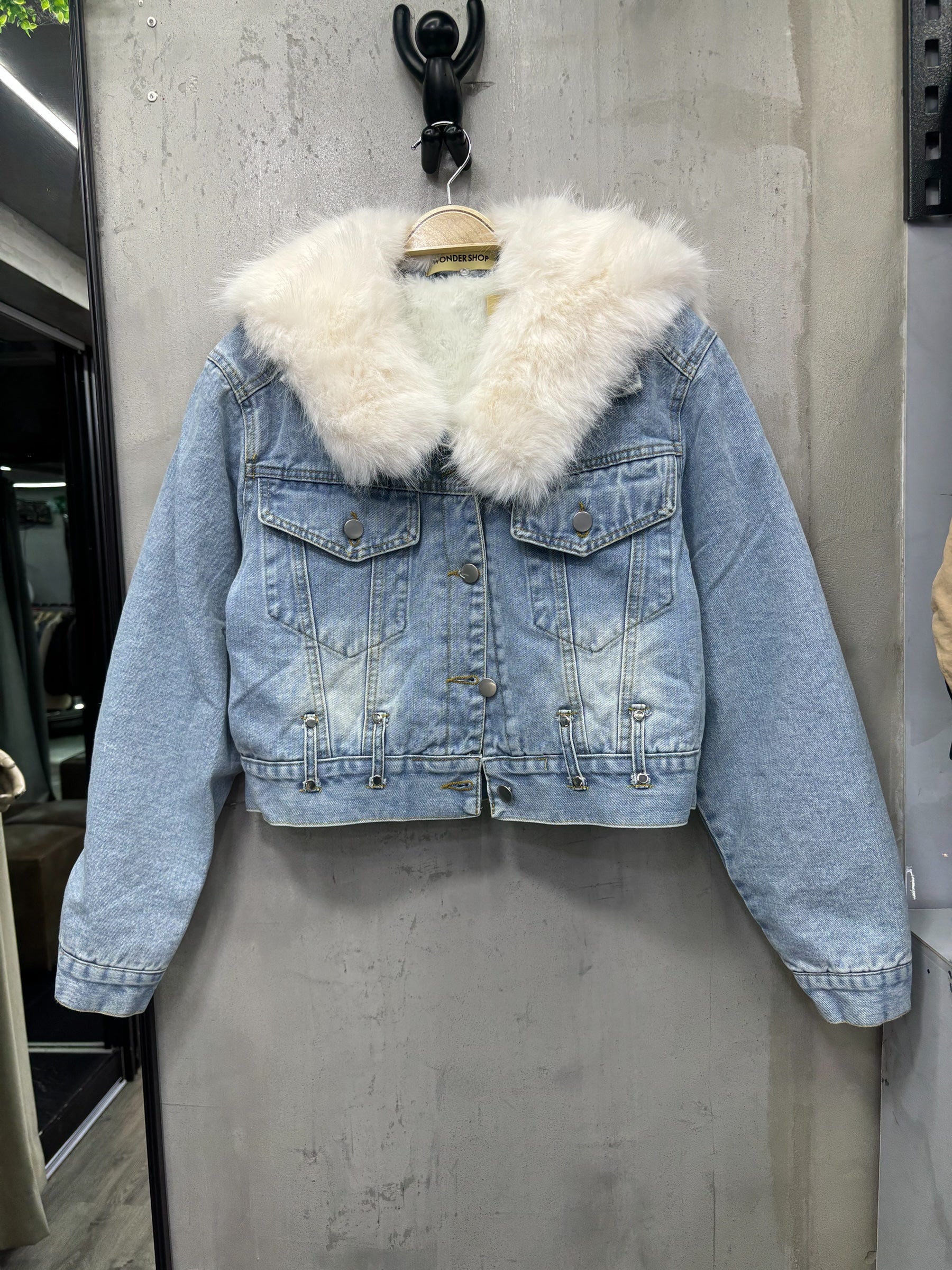 Chaqueta De Jean Con Peluche