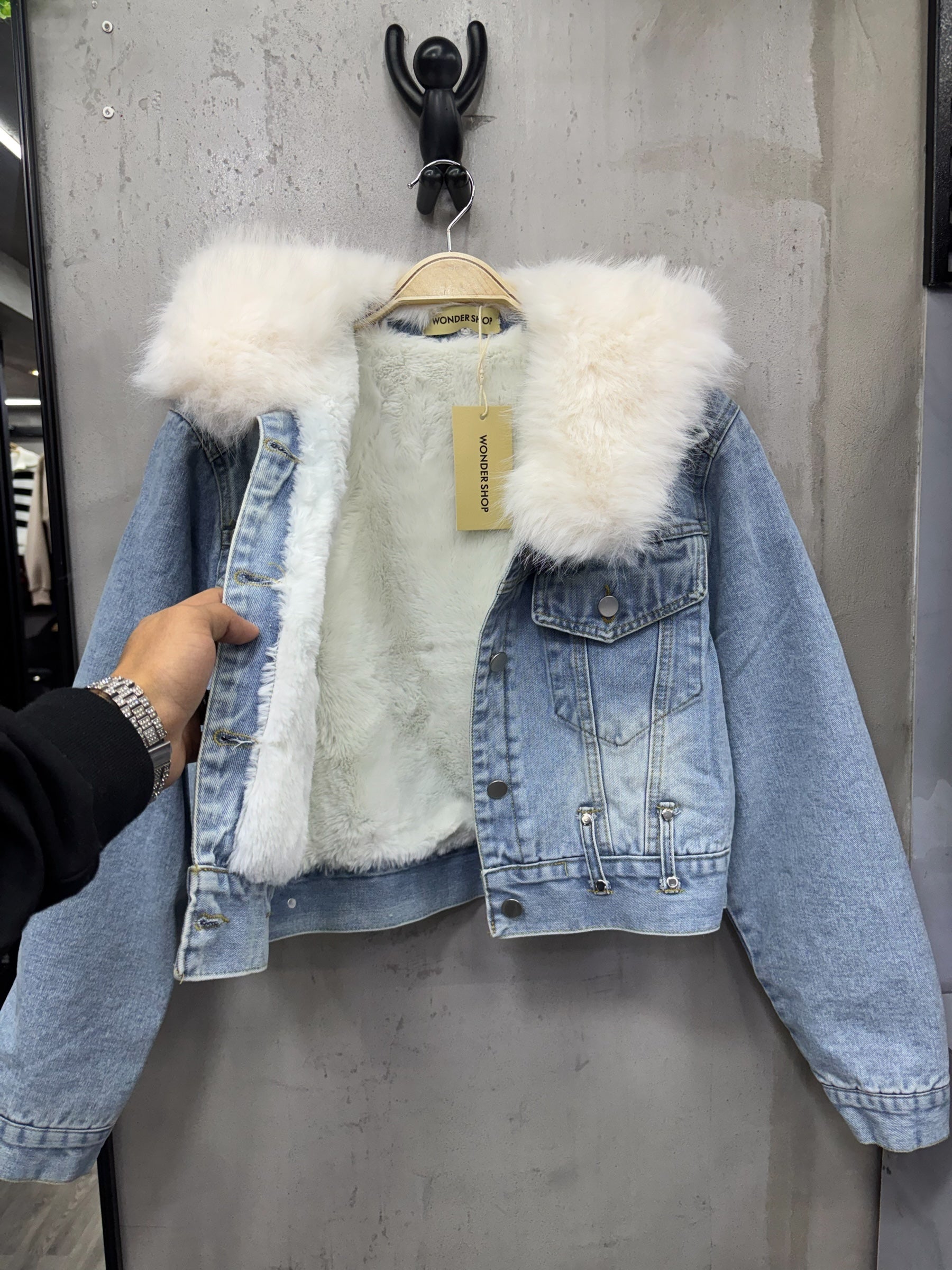 Chaqueta De Jean Con Peluche